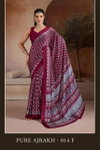 Pure Ajrakh 014 By Rajtex A To F Modal Satin Ajrakh Printed Fancy Saree Suppliers In India